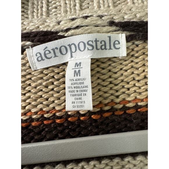 Aeropostale Wool Blend Multicolored Open Cardigan Women's Size Medium‎ - Picture 3 of 9